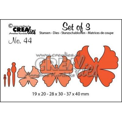 Crealies Stanzschablonen Set of 3 - 44 Schmetterlinge